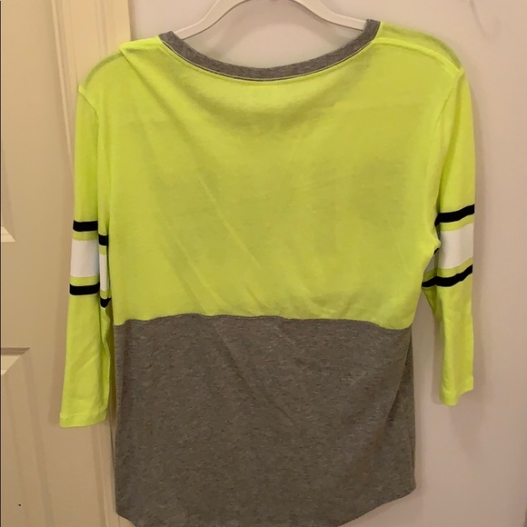 Pink Yellow and Grey Long Sleeve T-shirt - Picture 2 of 3